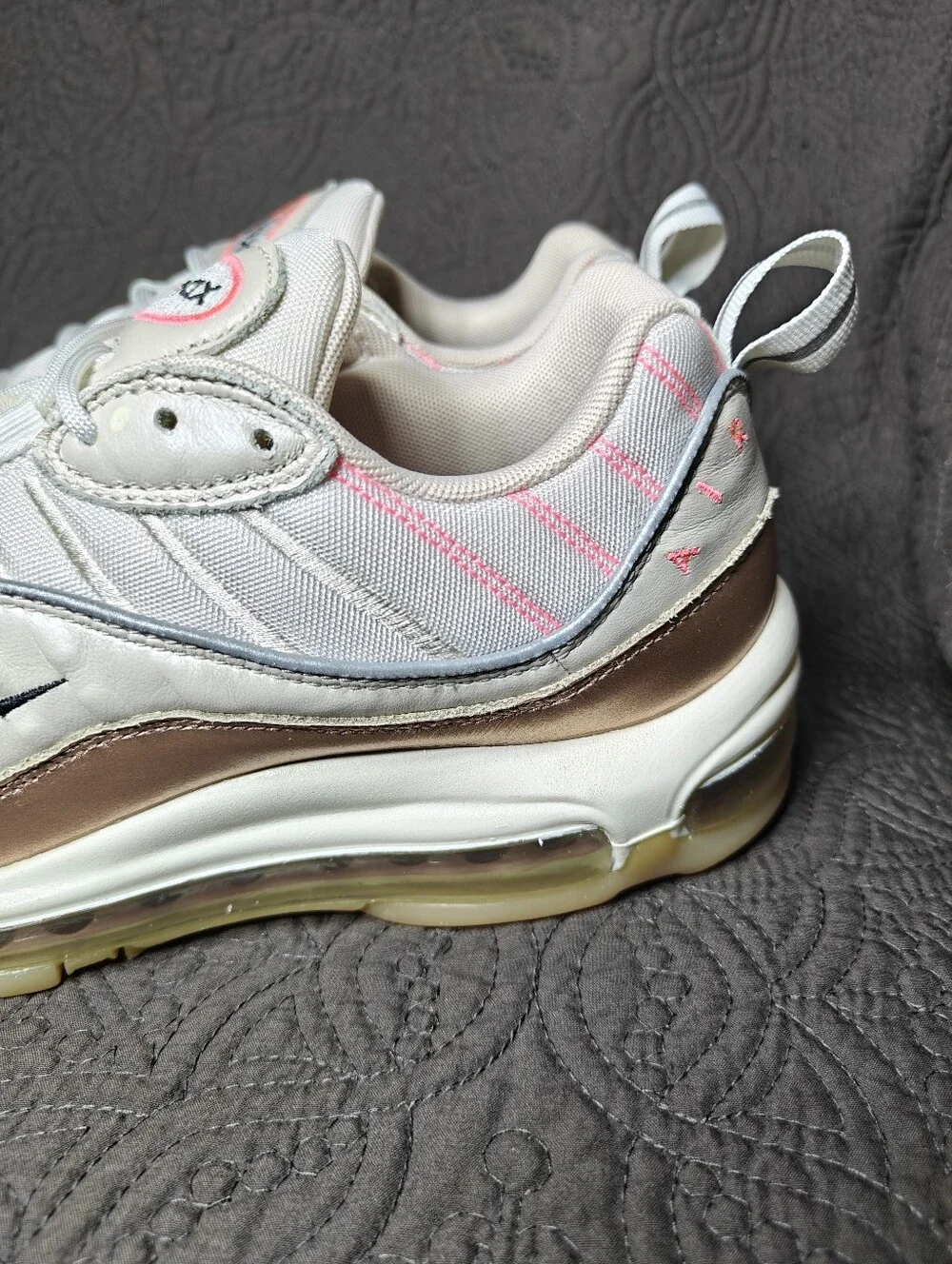 Nike Air Max 98 Orewood White/Rose Gold/Pink Retro Women's Sneakers Size 11